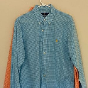 Ralph Lauren L dress shirt (blue and orange)
